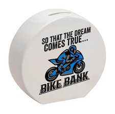 Bike Bank Spardose mit Spruch
