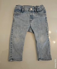 Süße H&M Baby Hose Gr. 74 (6-9M) Hellblaue Jeans mit verstellbarem Bund