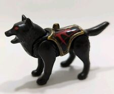 **Playmobil** Hund Wolf Schakal Decke Tier Zoo Wald Geschirr Rote Augen 