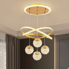 Led Pendelleuchte Kristall Lampe Kronleuchter Lüster Lichter Dimmbar Deckenlampe
