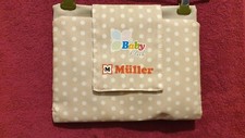 Müller Baby Club Wickeltasche beige mit weißen Punkten  LEER 