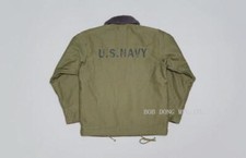 BOB DONG Replica 40s US Navy N-1 Deck Jacke Militär Uniform Winter Wolle Mäntel 