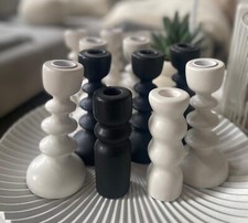 11 STK. Kerzenständer aus Holz Kerzenhalter Kerzenleuchter Shabby Chic 