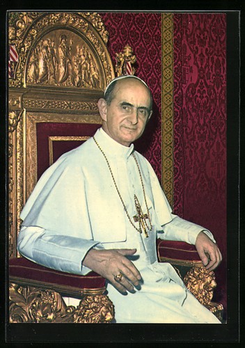 Ansichtskarte papst paul - paul, vi