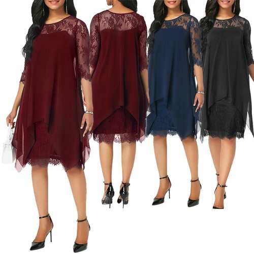 Damen chiffon partykleid - chiffon,