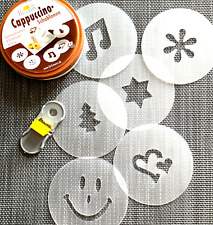 6 Cappuccino Schablonen von Birkmann mit Clip