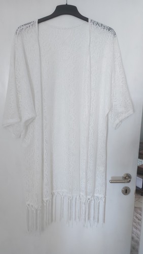 Kimono fransen weiß - fransen,