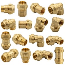 PE Rohr Fittings Messing 32 40 Bogen Kupplung DVGW Trinkwasser Klemmverbinder