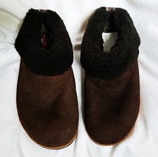 Haflinger  Lammfell Clogs Hausschuhe Pantoffel Gr 37 dunkelbraun