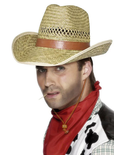 Cowboy strohhut geflochtener - strohhut,