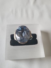 Jugendstil 830er Silber Ring  ovaler geschliffener Aquamarin Antikschmuck