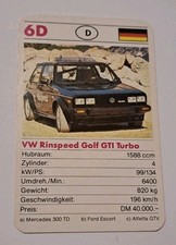 Volkswagen Rinspeed Golf GTI Turbo - 6D - Einzelkarte - Quartett  (4)