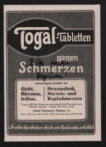 München werbung 1925 fabrik - mÜnchen,, 1925,