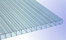 Stegplatten Polycarbonat Hohlkammerplatten 6+10 mm Klar Gewächshaus UVSchutz