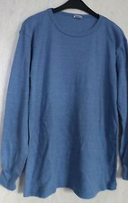 5er-Pack Herren Unterhemden THERMO langer Arm Blaugrau Baumwollmischung Gr.7 NEU