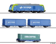 Tillig Einsteigerset-Güterzug mit Bettungsgleisoval  PKP, Ep. VI 01400