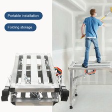 200 kg Alu Arbeitsplattform Arbeitsbühne Arbeitspodest Trittbank Klappbar Leiter