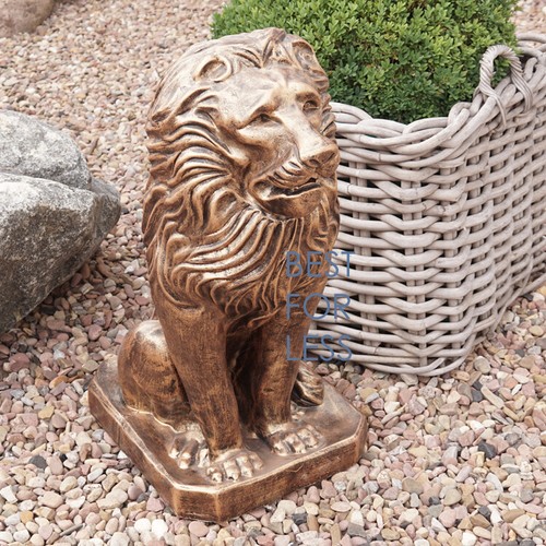 Löwe bronze optik dekofigur - löwe,