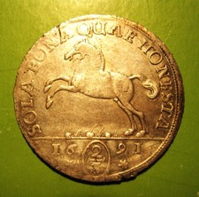 2/3 Taler 1691 Braunschweig / Lüneburg, Ernst August, Silber