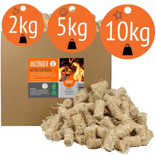 Anzünder aus holzwolle - holzwolle, +