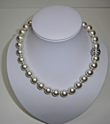 Perlenkette creme weiß mit