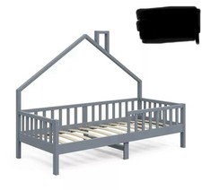 Kinderbett von Vitali Spa-Noemi- grau-Hausbett 83x168 cm 