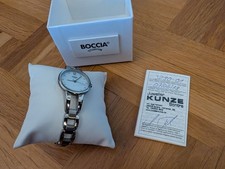 Boccia  Titanium Damenuhr Quarz 5 BAR 3290-01 Neu Und Unbenutzt Perlmuttgehäuse