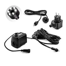 Pumpe für Springbrunnen Garten Quellstein Wasserspiel Teich mit LED Beleuchtung