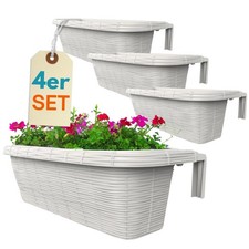 4er Set Blumen Kasten Balkon