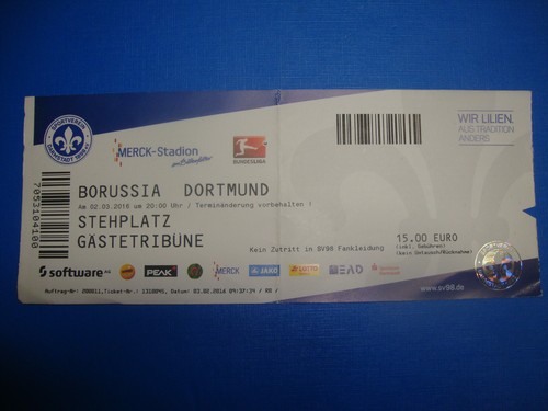 Ticket darmstadt 98 - 15/16,