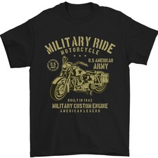 Militär Motorrad Armee Motorrad Biker Herren 100% Baumwoll