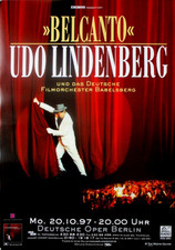 UDO LINDENBERG - 1997 - Live in Concert - Belcanto Tour - Poster - Berlin