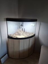 Eckaquarium mit Unterschrank