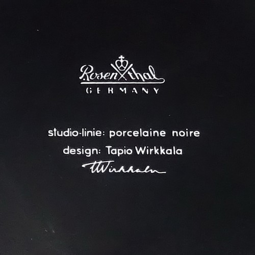 Rosenthal porcelaine noire - noire,