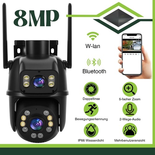 Dual lens 8mp funk wlan - lens,
