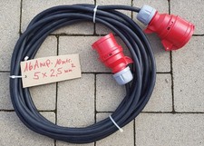 CEE 16 Amp Verlängerungskabel 5 x 2,5 mm², Gummikabel