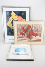 C25N16- Konvolut Drucke Rahmen ua Plakat Wassily Kandinsky