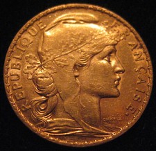 MDS FRANKREICH 20 FRANCS 1902 "MARIANNE - GALLISCHER HAHN", GOLD  #36