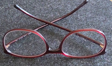 Korrekturbrille rot oval