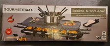 Raclette Fondue Set 12 Personen Grill Tischgrill Elektrogrill Raclettegrill XXL