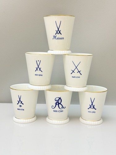 Meissen becher freunde des - 6x,