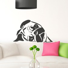 Wandtattoo liegender welpe - ,