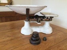 Vintage Vandome's Grocer Küchenwaage Gusseisen mit kaiserlichen Gewichten