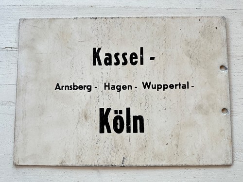 Altes metall zuglaufschild - altes,