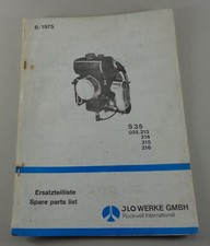 Teilekatalog / Ersatzteilliste ILO Allzweck-Motor S 35 Stand 06/1975