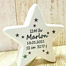 Stern Geburt Geschenk Taufe Holz Geldgeschenk Babyparty Geburtsstern Name
