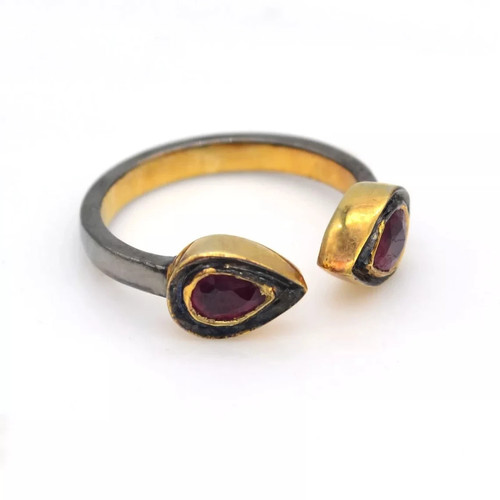 Natürlicher rubin ring - rubin,