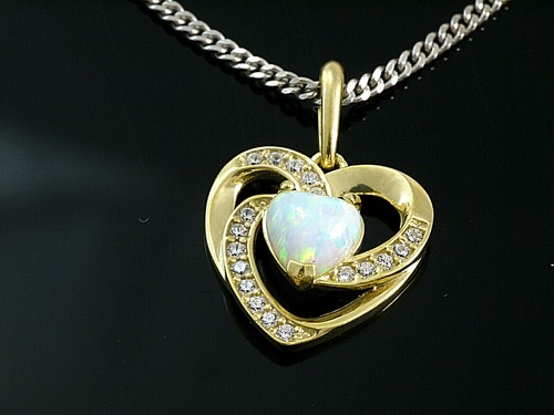 Goldkette mit herz anhänger - mit,