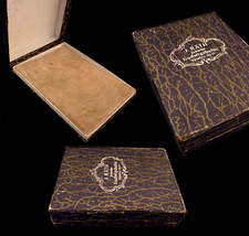 Antikes Schmucketui Blau Gold