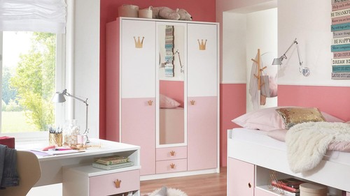 Kleiderschrank weiß spiegel - weiß,